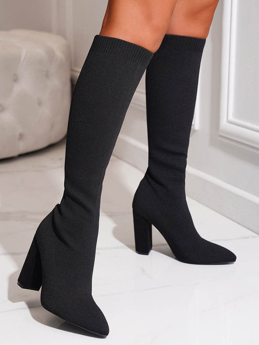 Buycenter Women's Personalized Solid Color Boots - Stylish Mid-Calf Design - Buy Center