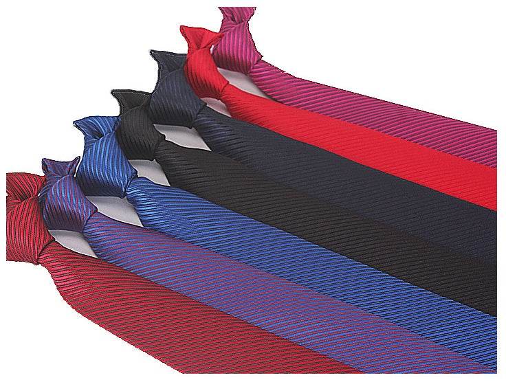 Stylish Dark Striped Tie - 8CM Polyester Hand Tie for Business Wear - Buy Center