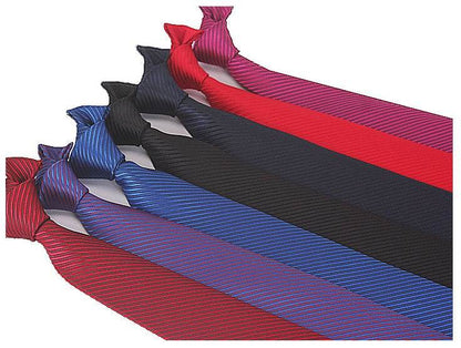 Stylish Dark Striped Tie - 8CM Polyester Hand Tie for Business Wear - Buy Center
