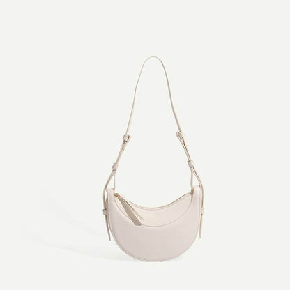 Buycenter Litchi Pattern Crescent Leather Bag - Stylish Evening Accessory - Buy Center