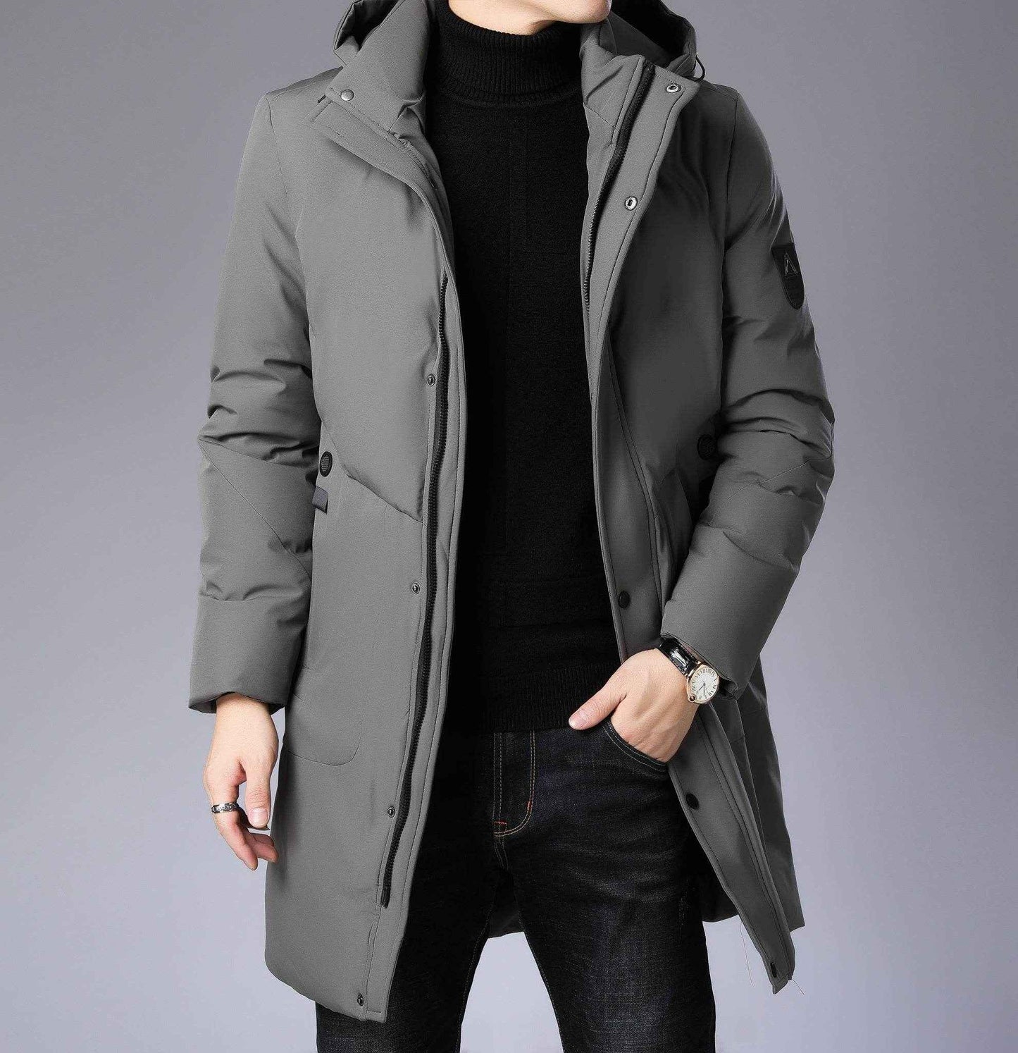 Versatile Hooded Coat for Men - Stylish, Baggy Fit, Durable Design