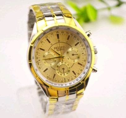Buycenter Men's Steel Belt Watch - Trendy Three-Eye Quartz Style 2025 - Buy Center