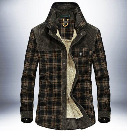Buycenter Men's Thicken Winter Jacket - Warm Fleece & Cotton Blend - Buy Center