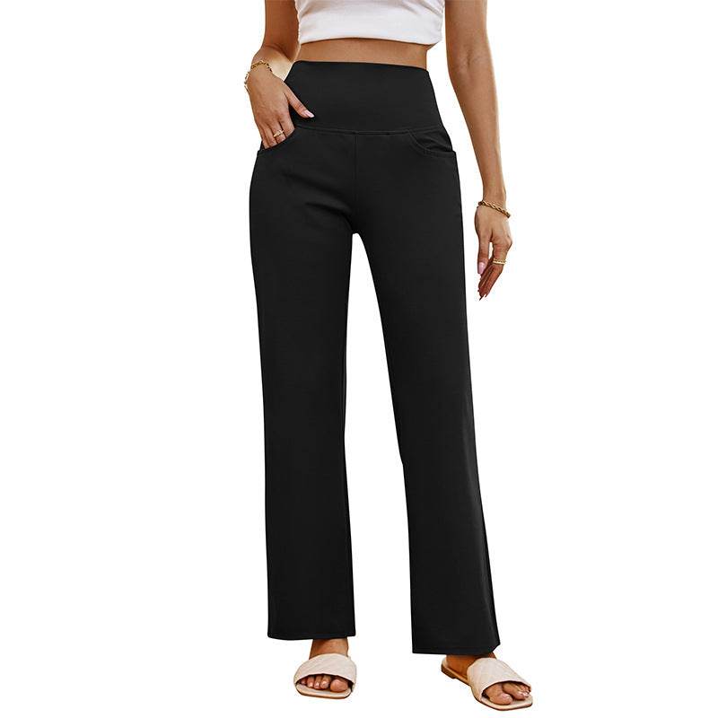 High Waist Straight Yoga Pants – Stylish & Comfortable for Workouts - Buy Center