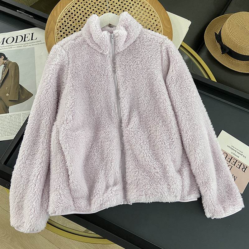 Women's Long Fleece Cardigan Coat - Stylish Zipper & Cozy Warmth - Buy Center