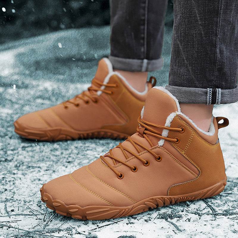 Men's Plush Casual Warm Boots - Non-Slip Rubber Sole & Cozy Comfort - Buy Center