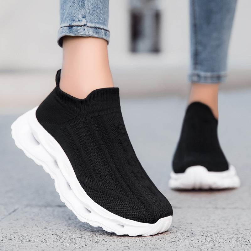 Plus Size Flyknit Sports Shoes - Stylish Breathable Comfort for Everyday Wear - Buy Center