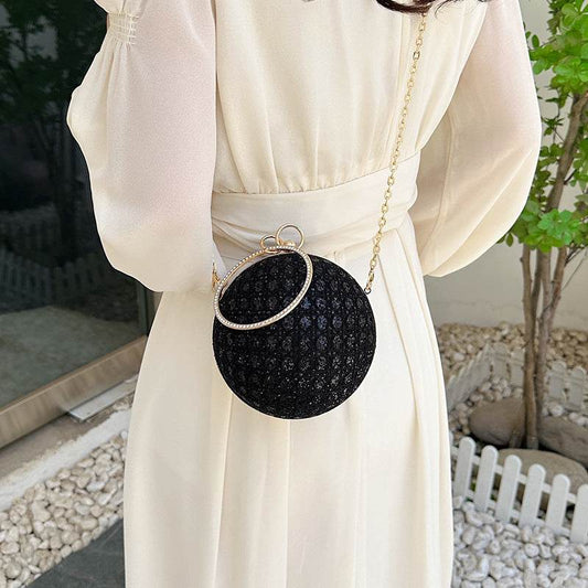Diamond Retro Shoulder Bag - Stylish Women's Crossbody with Round Design - Buy Center