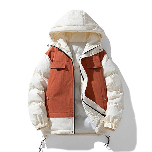 Couples Hooded Cotton-Padded Jacket - Stylish Japanese Stitching for Winter - Buy Center