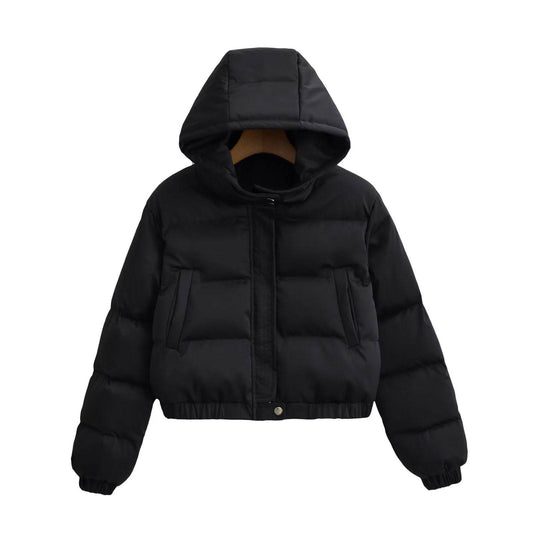 Retro Loose Casual Hooded Jacket - Women's Padded Fashion Coat 2025 - Buy Center