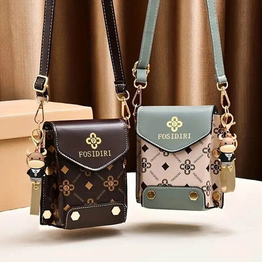 Buycenter Small Crossbody Phone Bag - Travel Cellphone Wallet in Coffee - Buy Center
