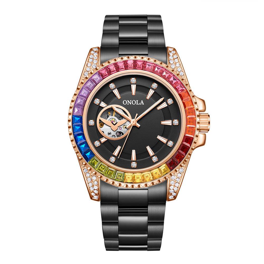 Buy Center Men's Automatic Mechanical Watch - Solid Steel Belt, 30m Waterproof - Buy Center