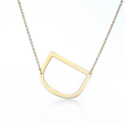 Fabulous Rose Gold Initial Letter Pendant Necklace - Premium K-Gold Design - Buy Center