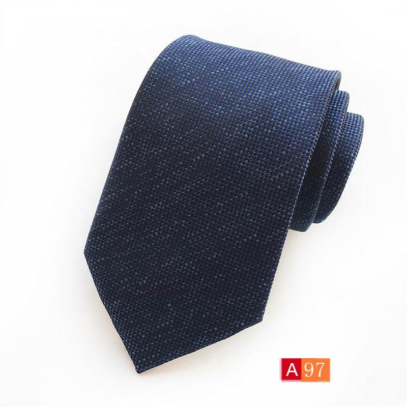 Buycenter Men's Jacquard Tie - Classic Black Stylish Formal Accessory - Buy Center
