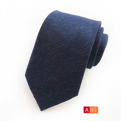 Buycenter Men's Jacquard Tie - Classic Black Stylish Formal Accessory - Buy Center