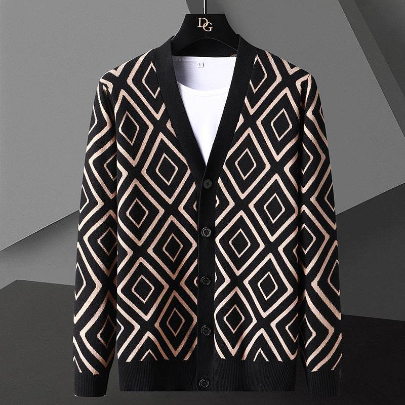 Buycenter High-End Knitted Cardigan Sweater for Men – Slim Fit, Casual Style - Buy Center