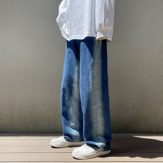 High-End Slimming Straight Jeans for Men - Premium Style in Blue & Black - Buy Center