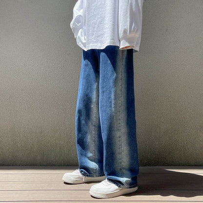 High-End Slimming Straight Jeans for Men - Premium Style in Blue & Black - Buy Center