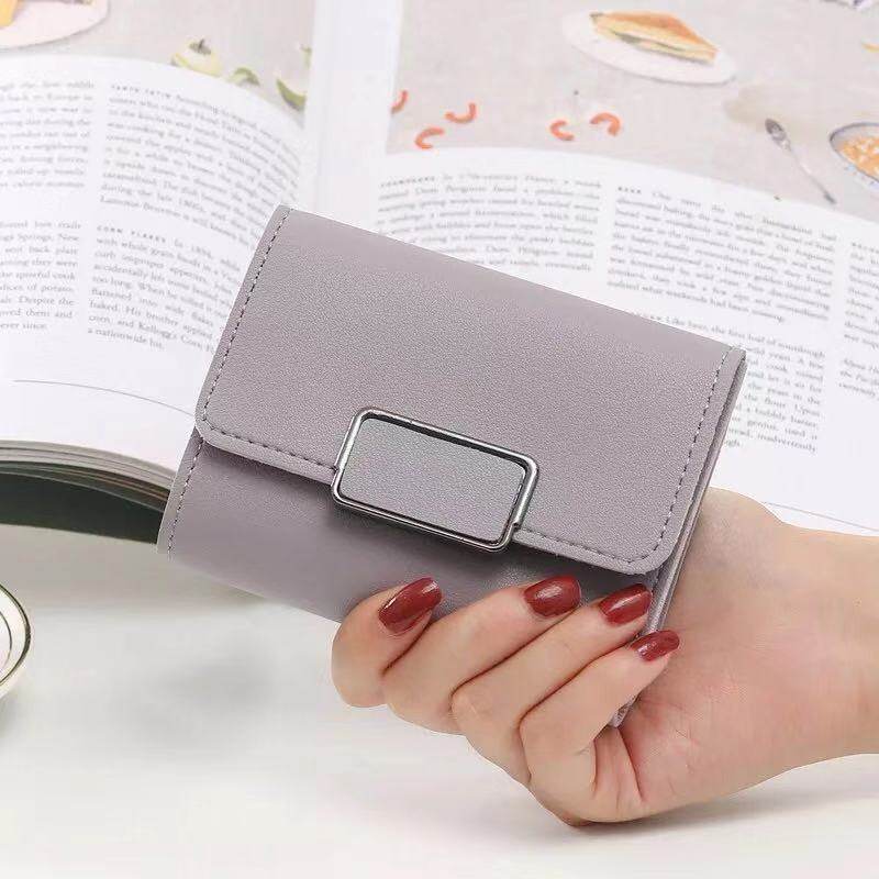 Women's Simple Plaid Wallet - Stylish PU Leather in Vibrant Colors - Buy Center