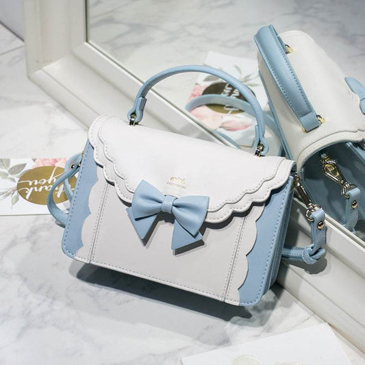 Women's Bow Style Square Bag - Peach Pink & Elegant Colors for 2025 - Buy Center