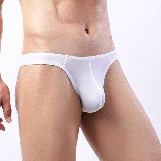 Men's Low Waist Ice Silk Thong Underpants - Breathable & Sexy Design