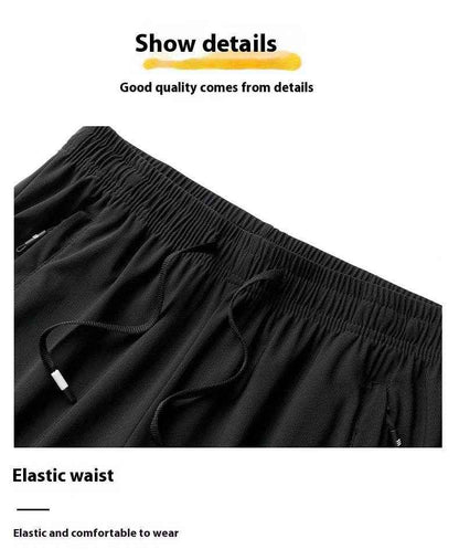 Men's Light Luxury Ice Silk Polo Shirt & Trousers Leisure Suit 2025