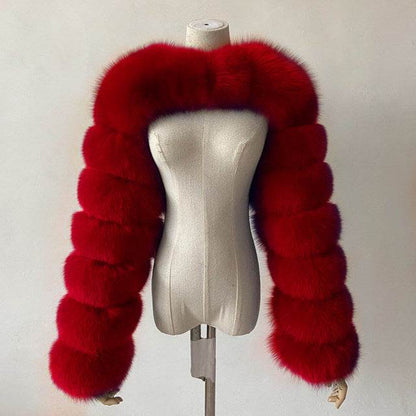 Buycenter Women's Fur Shawl Coat - Elegant Artificial Fur in Various Colors - Buy Center