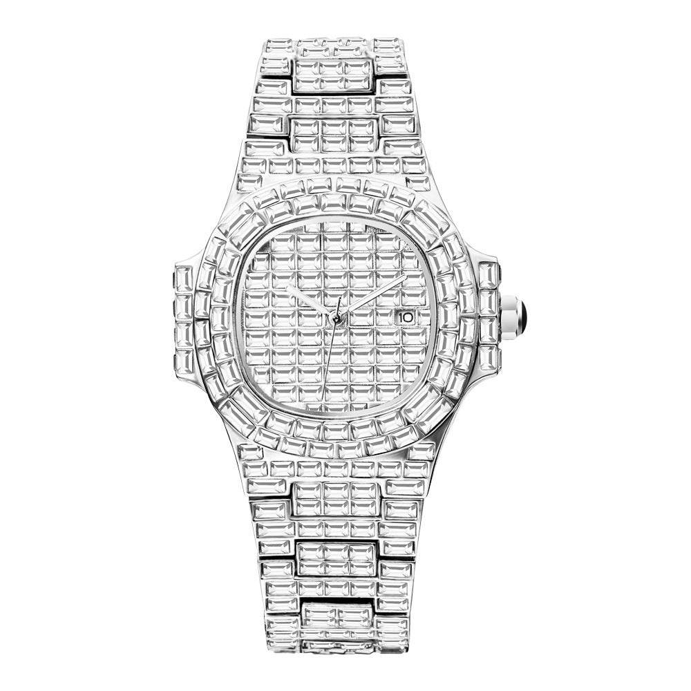 High-Grade Waterproof Calendar Watch for Men - Stylish Full Drill Design - Buy Center