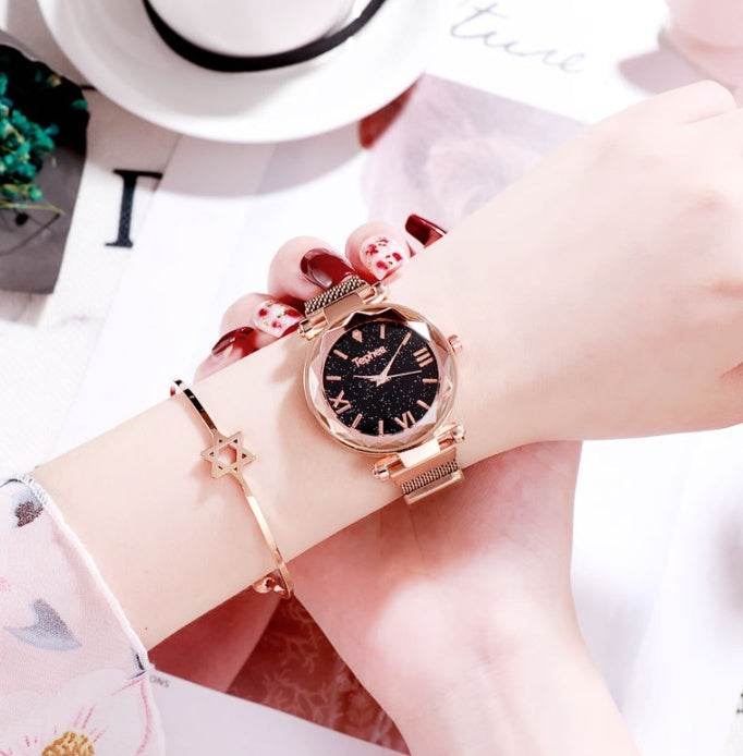 Buycenter Star Lazy Magnet Buckle Quartz Watch - 50mm Alloy Case - Buy Center