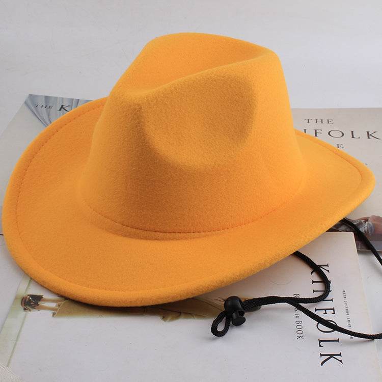 European & American Woolen Cowboy Hat - Stylish Adjustable Fit for All - Buy Center