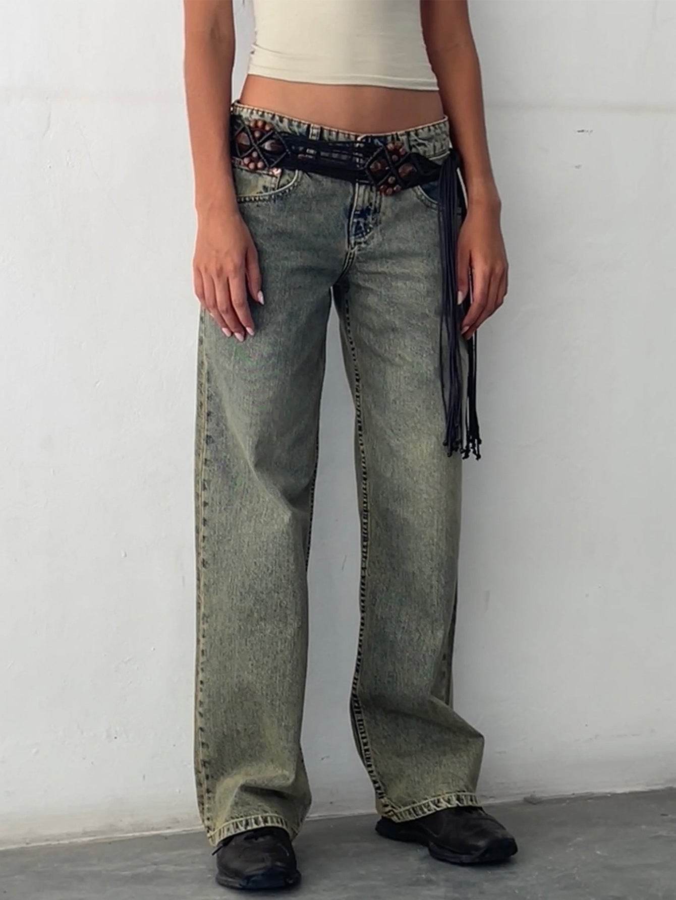 High-Quality Women's Straight Jeans - Stylish Denim Trousers 2025 - Buy Center