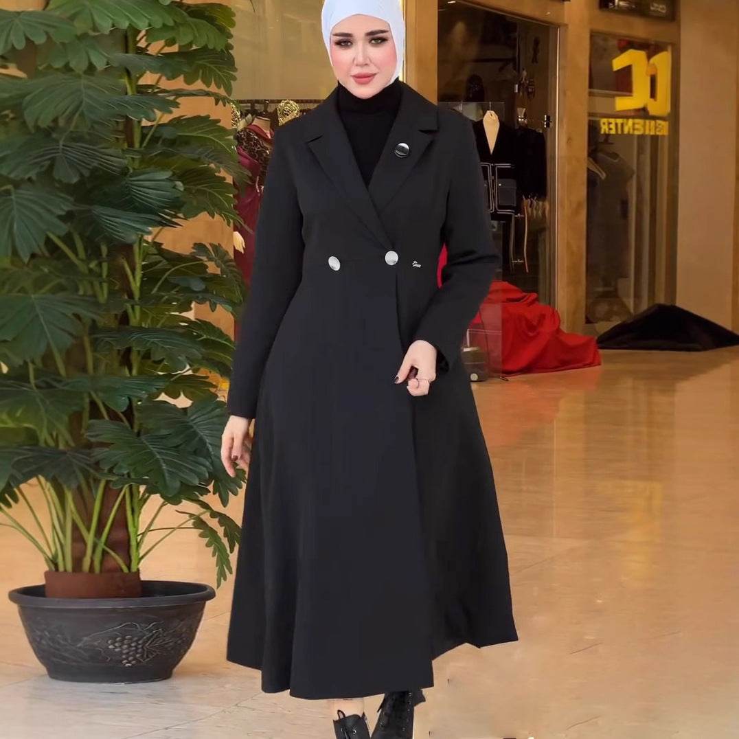 Elegant Mid-Length Robe Trench Coat - Stylish Women's Outerwear 2025 - Buy Center