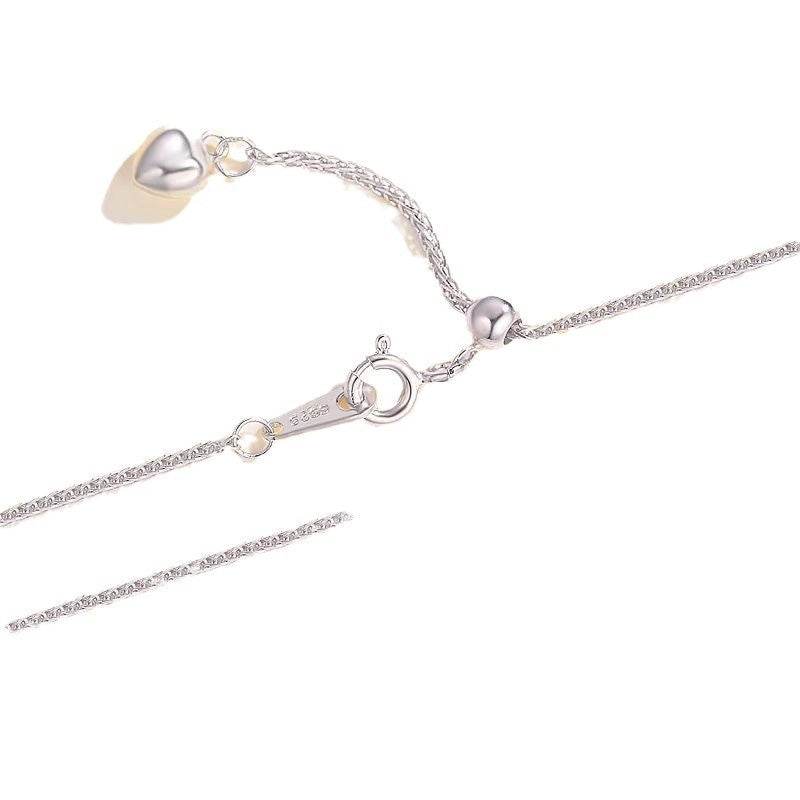 Buy Center 925 Silver Heart Necklace - 18K Gold Plated Chopin Chain - Buy Center