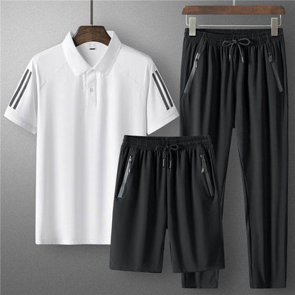 Men's Summer Ice Silk Casual Suit - Comfortable and Breathable Loungewear - Buy Center