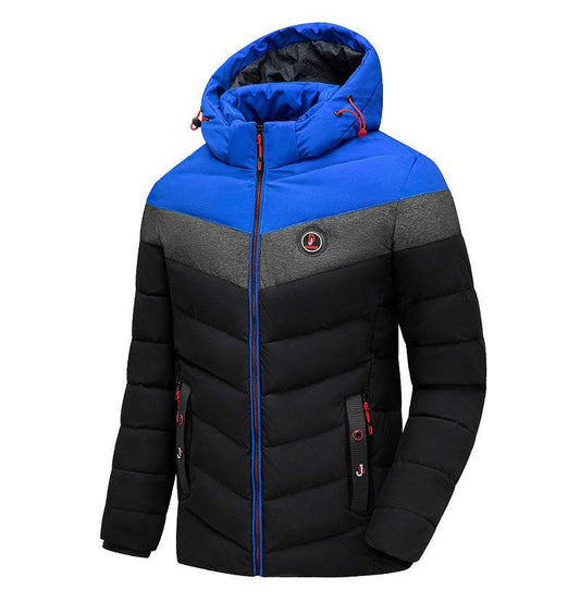 Buycenter Men's Hooded Cotton Jacket - Warm, Loose Fit for Youth Style - Buy Center
