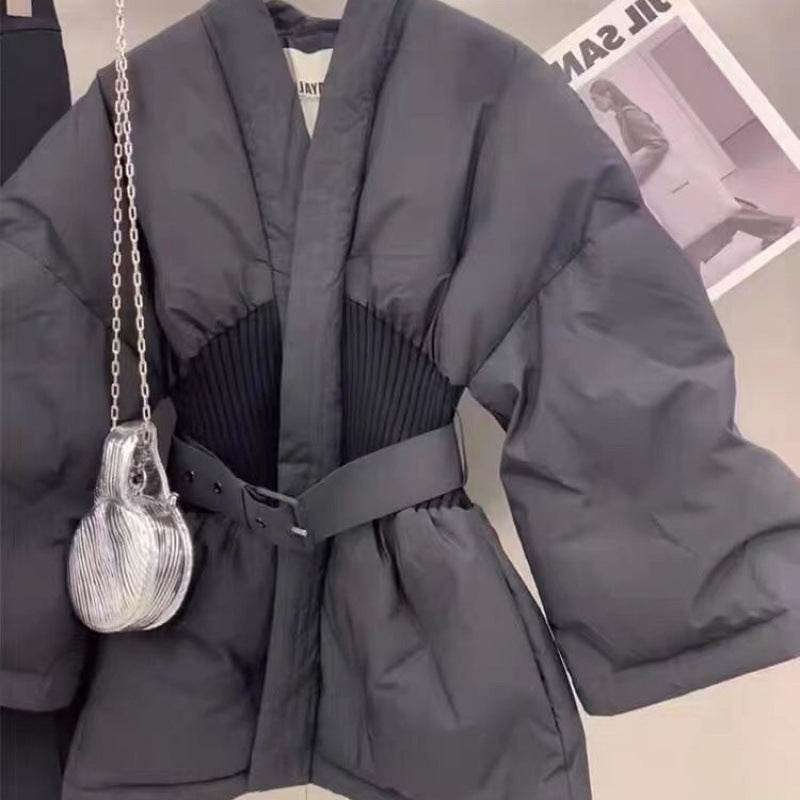 Black Cotton Padded Coat for Women - Stylish, Thickened, Extended Length - Buy Center