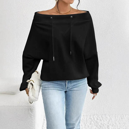 Buycenter Women's Casual Loose Off-the-Shoulder Top - Sizes 1XL to 5XL - Buy Center