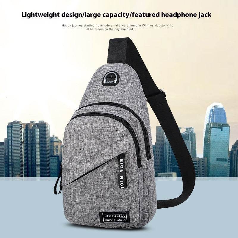 Casual Youth Messenger Bag - Durable Oxford Cloth, Trendy Korean Style - Buy Center