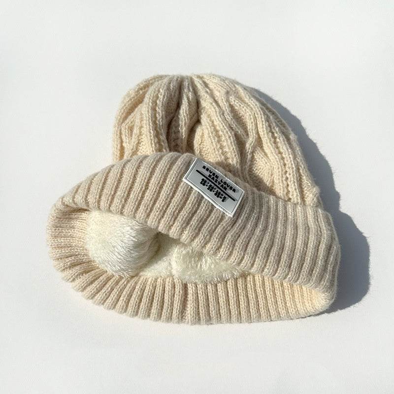 Women's Fleece Lined Woolen Cap - Trendy Knitted Winter Hat 2025 - Buy Center