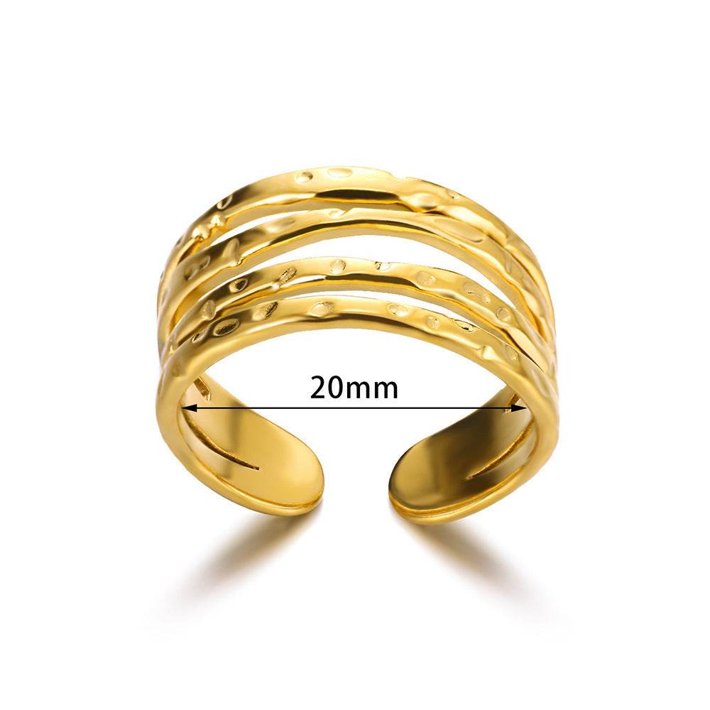 Adjustable Stainless Steel Hydraulic Ring - Stylish Geometric Design for All - Buy Center