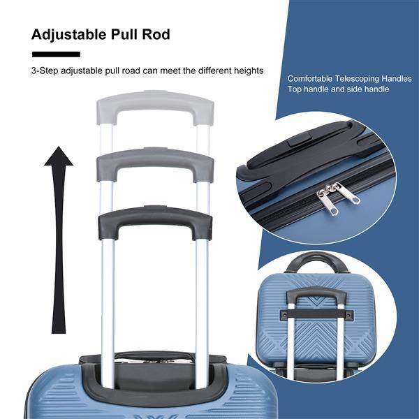 Lightweight ABS 2-Piece Luggage Set - Stylish Carry-On & Cosmetic Case - Buy Center