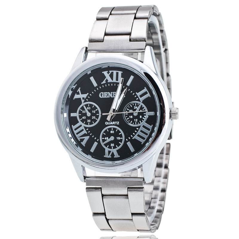 Geneva Alloy Quartz Watch for Men - Stylish Gold & White Design - Buy Center