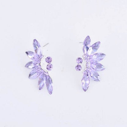 Alloy Crystal Flower Wedding Hair Ornaments - Elegant Bridal Jewelry Set - Buy Center