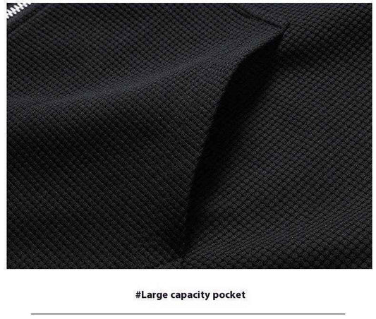 Men's Trendy Waffle Hooded Sweater Suit - Casual Style for Sports & Leisure