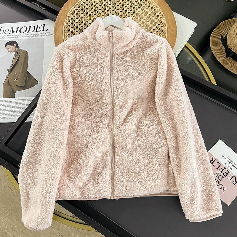 Women's Long Fleece Cardigan Coat - Stylish Zipper & Cozy Warmth - Buy Center
