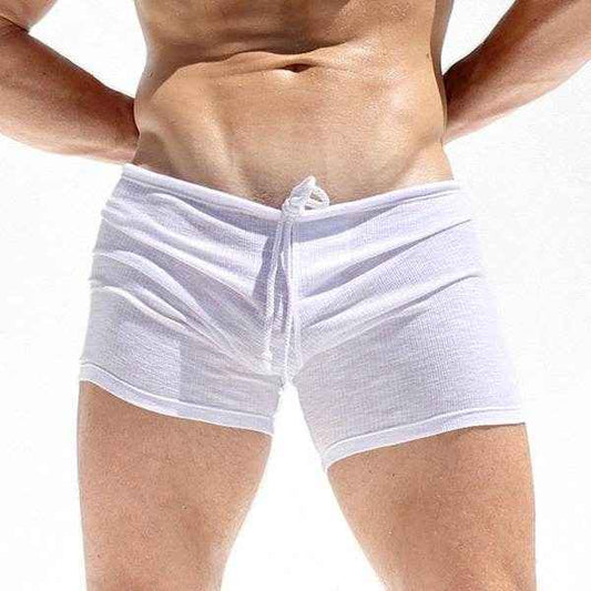 Men's Fitness Lace-Up Striped Shorts - Premium Stylish Workout Wear 2025