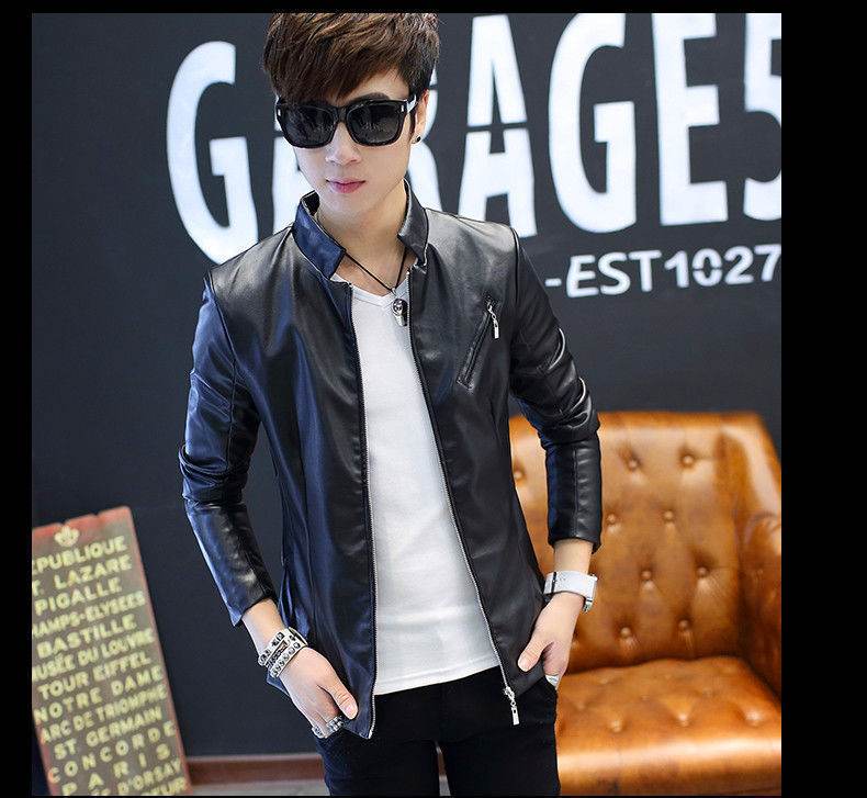 Trendy Youth Genuine Leather Jacket - Stand Collar, Fleece Option Available - Buy Center