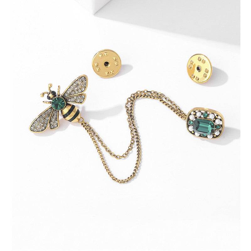 Little Bee Tassel Brooch - Retro Chain Accessory for Trendy Men & Women - Buy Center