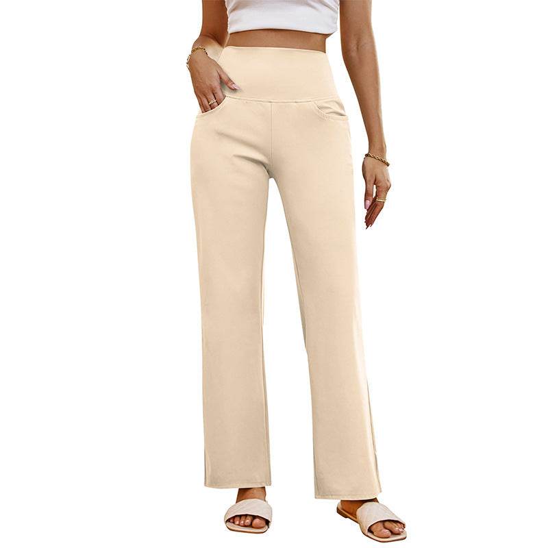 High Waist Straight Yoga Pants – Stylish & Comfortable for Workouts - Buy Center