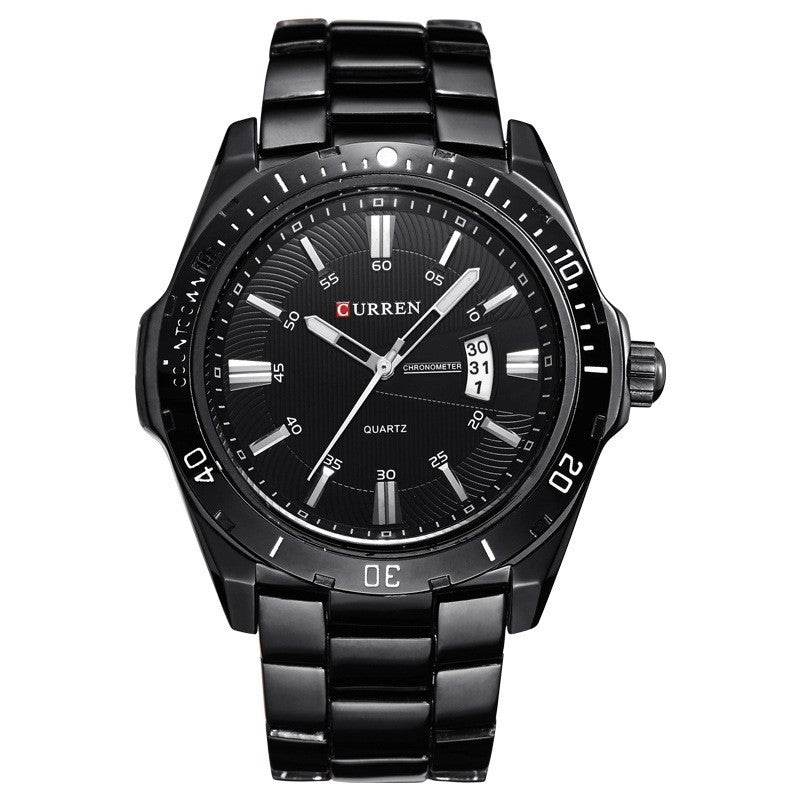 Buycenter Men's Waterproof Quartz Watch - Stylish Steel Band Design - Buy Center